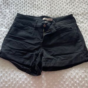 Black MIDI Shorts